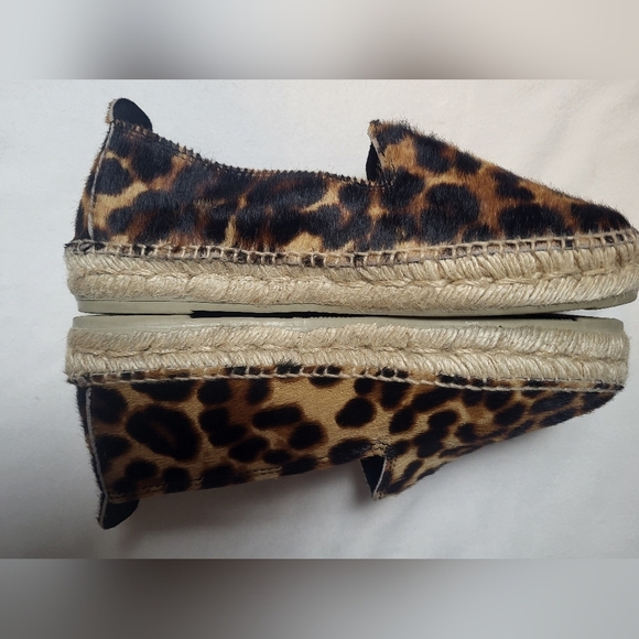 Manebi Accra Espadrille Flats Pony Leopard Size 6.5 Women's Slip On Shoe - Picture 5 of 10